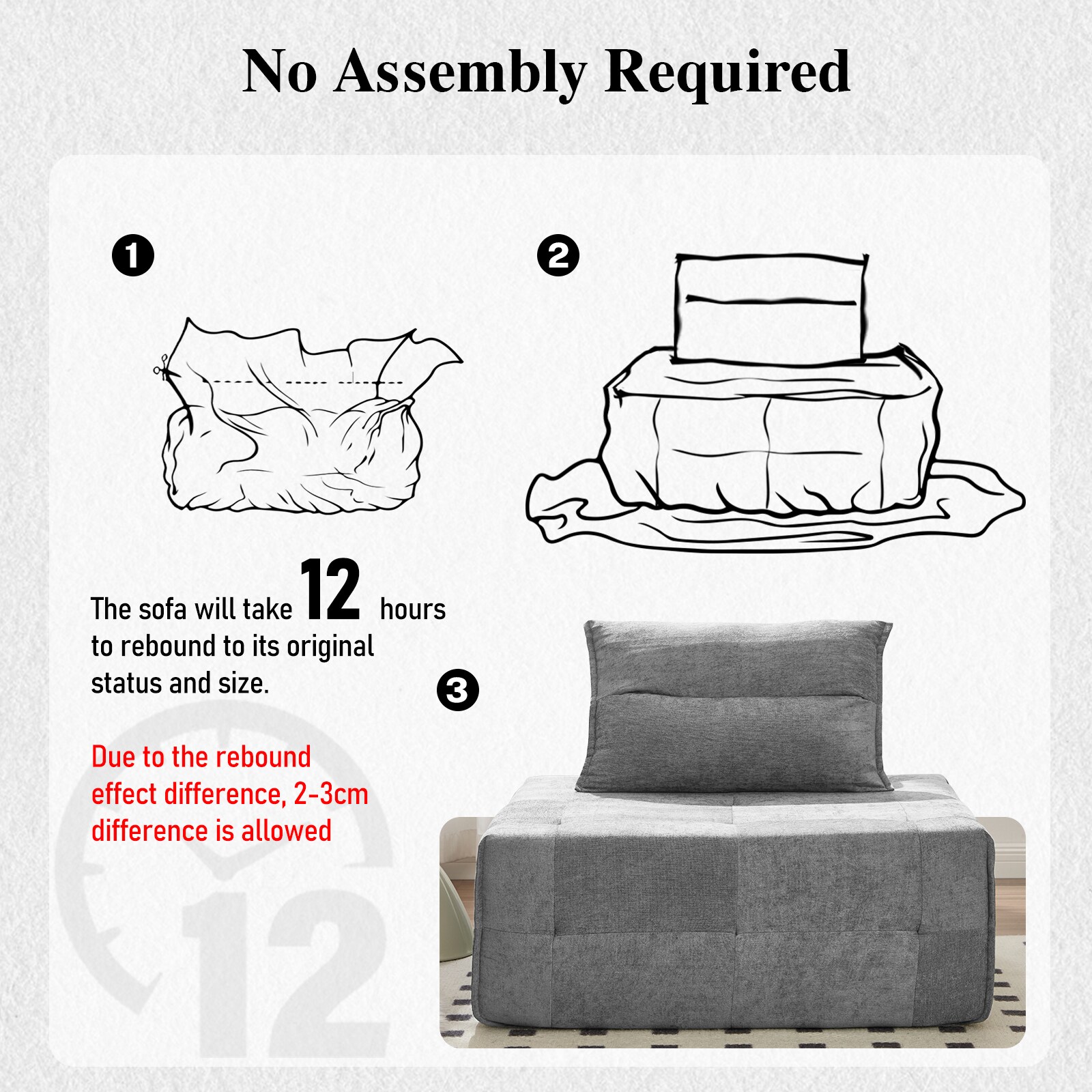 Modular Sectional Sofa With Deep Seat And Adjustable Backrest_voghion.com